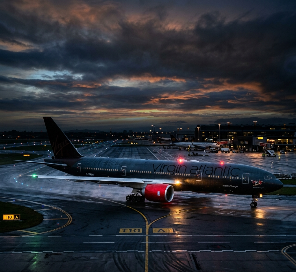Vuelos de Iberia a Madrid - Avión comercial gigante en pista de aterrizaje